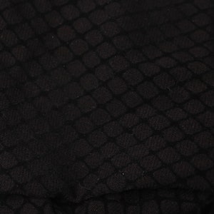 Poliestere nero, rete elasticizzata, tessuto elegante tagliato su misura