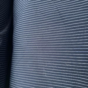 Rayon Blend Suiting Fabric, Blue with stripes