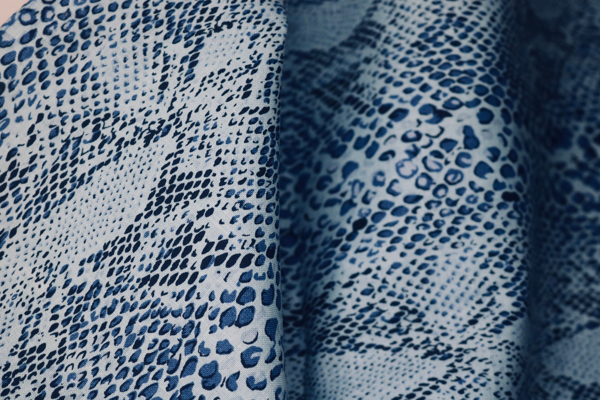 Cotton Fabric by the Yard With Blue Reptile Pattern SOLD by the Yard - Etsy