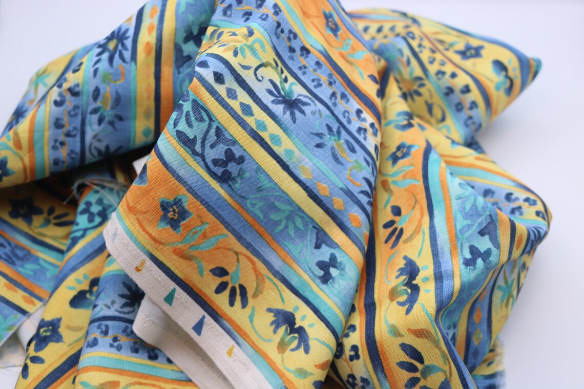Brightly Patterned Cotton Fabric, 58 by the Yard Etsy UK