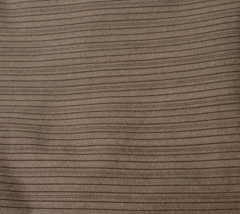 sold by the YARD Dark Tan Pinstriped Suiting