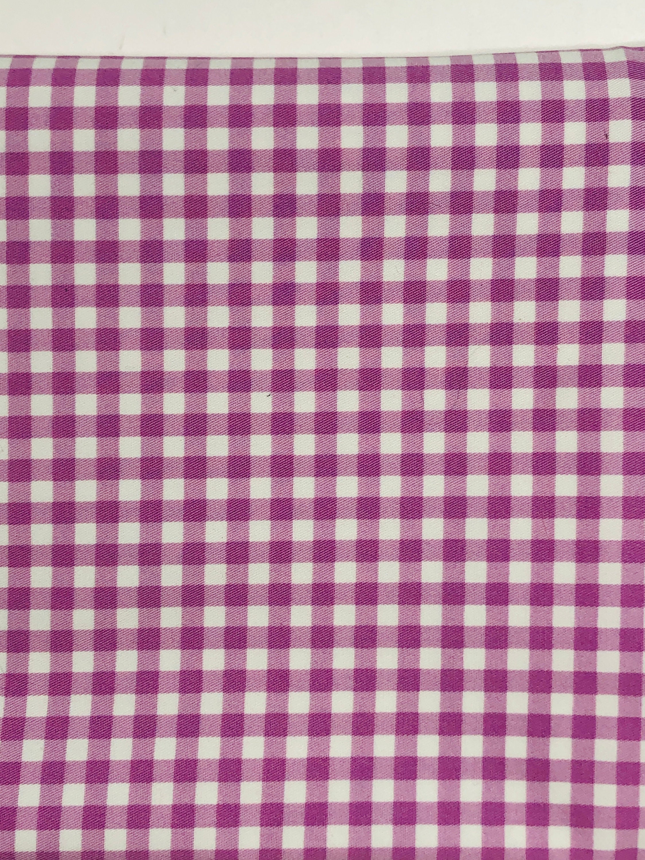 Gingham Cotton Fabric by the Yard Etsy