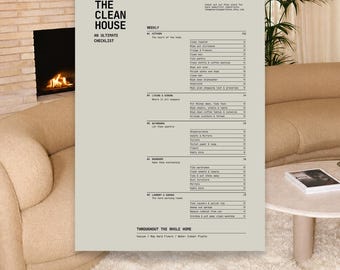 Printable Cleaning Checklists – Daily, Weekly, Monthly, Deep Clean (Canva Template)