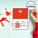Printable Happy Birthday Popcorn Card Instant Download 7x5 Inch Cards ...