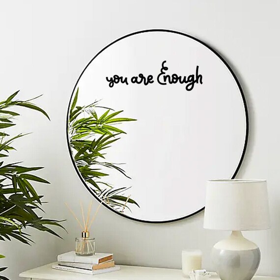 You Are Enough Mirror Decal Inspirational Positive Etsy