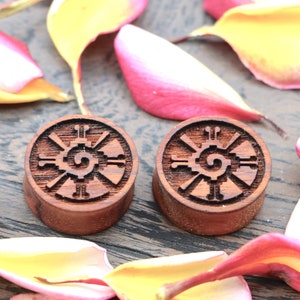 Hunab Ku Holz Plugs: Teak Double Flare Gauges