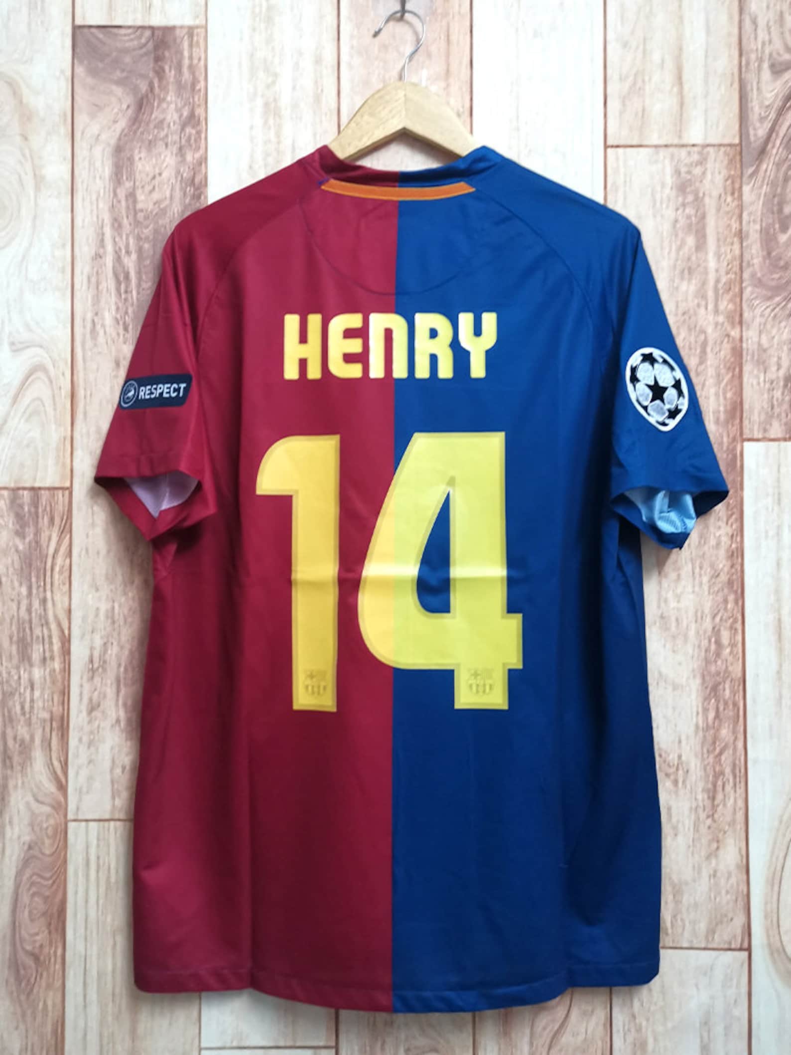 Vintage UEFA 14 Thierry Henry Jersey Barcelona Jersey 2008 Etsy