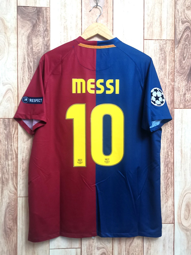 Vintage UEFA 10 Messi Jersey Barcelona Jersey 2008 2009 Home Etsy