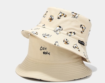 INTERESTPRINT We Wanna Surf Cartoon Summer Fisherman Bucket Sun Hat INTERESTPRINT We Wanna Surf Cartoon Summer Fisherman Bucket Sun Hat