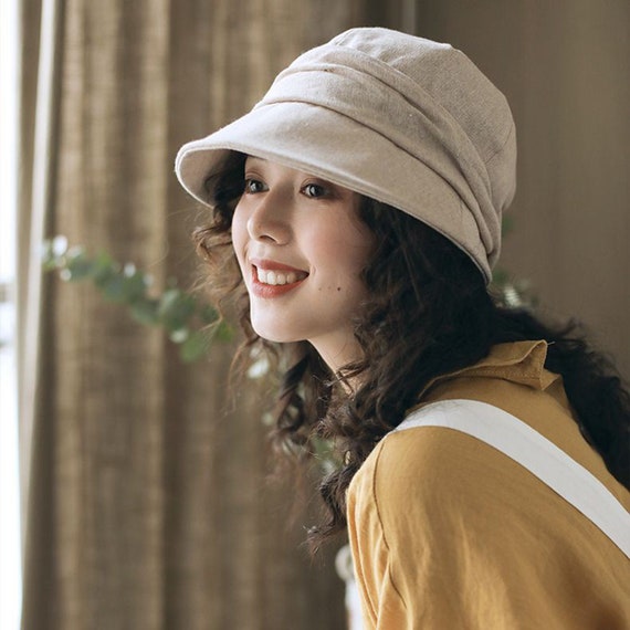 Vintage Pleated Bucket Hat Literary and 