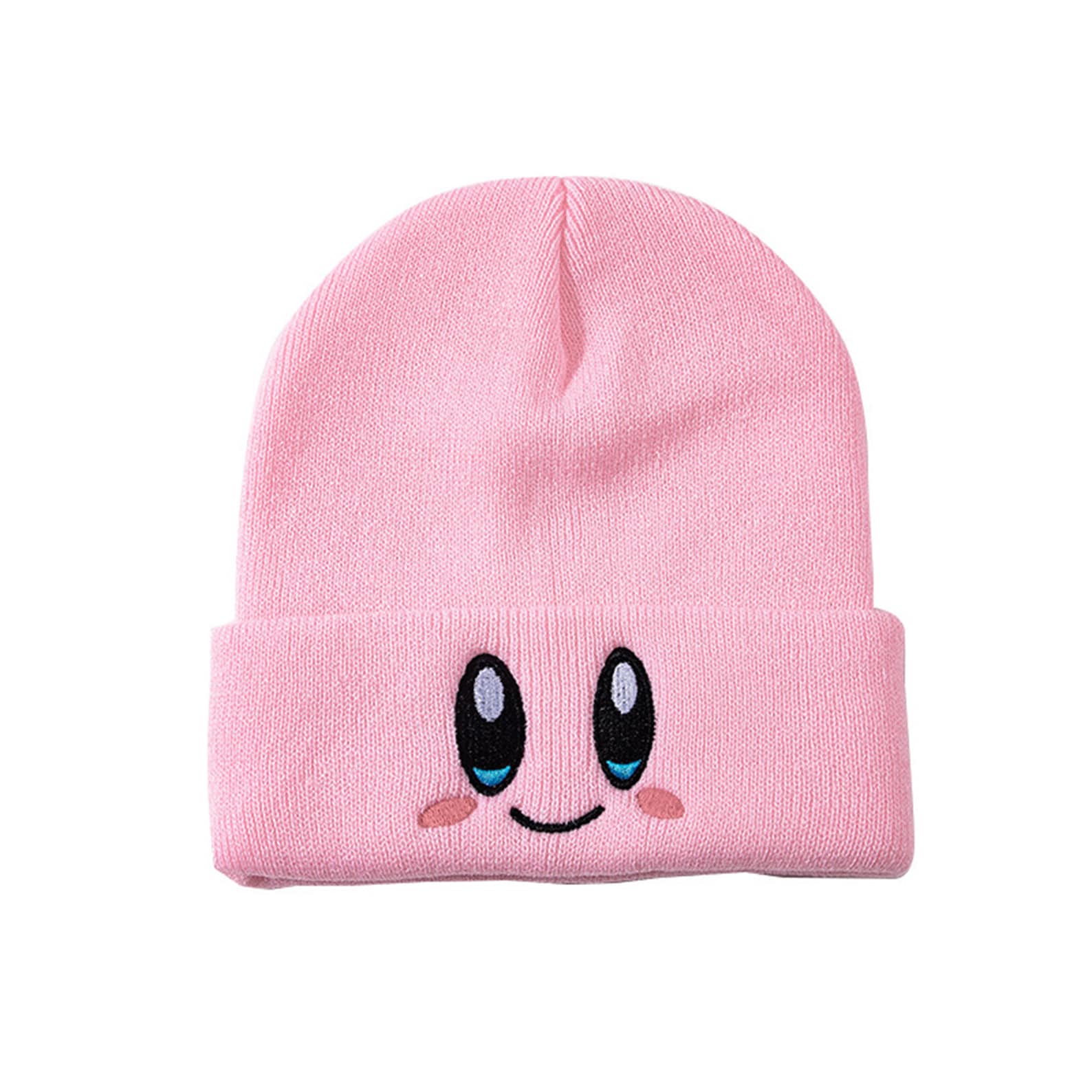 Kirby Cute Cartoon Knitted Hat Warm Pink Knit Hat Unisex | Etsy