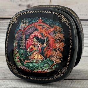 Made in Ukraine Lacquer Box, Ukrainian Art Painting School, Fairy Tale, Handmade, Jewelry Box, Home Decor, Gift Box