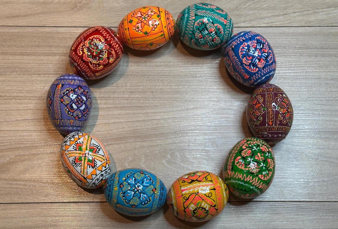 MADE in UKRAINE Hand Painted Wooden Easter Egg, Ukrainian Pysanka ...