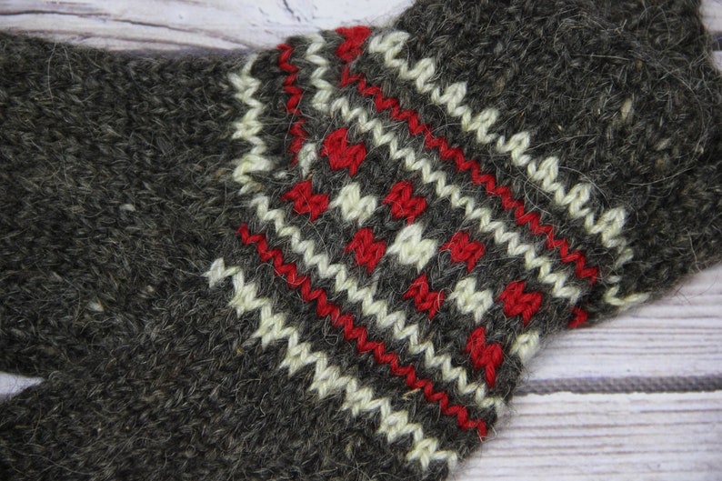 Eco Wool Organic Hand Knitted Socks Organic Eco Friendly Wool Slipper Socks Handmade Ethnic Natural Wool Socks