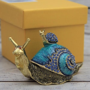 Ukrainian Faberge Style Christmas Figurine 2.36&quot; or 6 cm, Hand Crafted With Enamel & Swarovski Crystals, Christmas Figurine, Home Decor