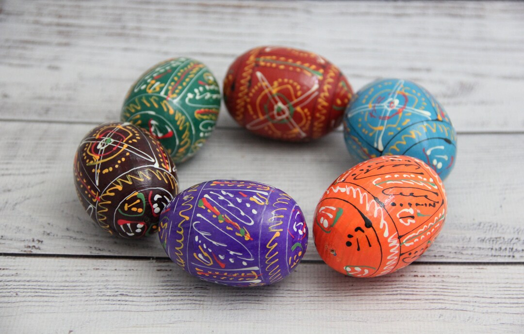 MADE in UKRAINE Hand Painted Wooden Easter Egg Ukrainian Pysanka ...