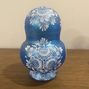 Bambola nidificante dipinta a mano con ornamento tradizionale ucraino dal viso carino, 10 pezzi, bambola da 6,3'' o 16 cm, giocattolo in legno, decorazione per la casa, regalo per bambini immagine 7