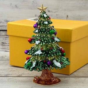 Ukrainian Faberge Style Christmas Figurine 4.72&quot; or 12 cm, Hand Crafted With Enamel & Swarovski Crystals, Christmas Figurine, Home Decor