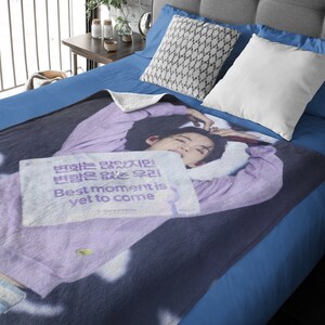 Couverture photo concert Tae YTC, couverture en peluche K-Pop en velours côtelé, cadeau pour l'armée et les fans de K-Pop, cadeau Tae Tatamic # 1792