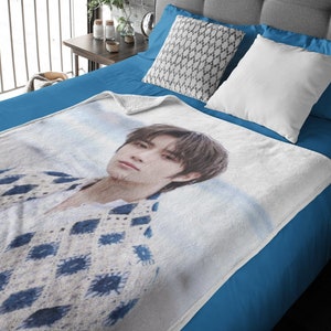 Couverture Choi Beomgyu Boyfriend, couverture photo en velours de coton Beomgyu, cadeau personnalisé pour les fans de MOA et de K-Pop, produit de concert Sweet Mirage #2213