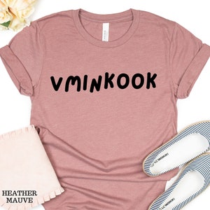 Chemise VMINKOOK, T-shirt de concert K-Pop, Chemise de concert K-Pop Army, Chemise de groupe d'armées, Ligne VMINKOOK Maknae, JK Bias Merch, V Baby Mochi # 1351