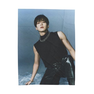 Couverture illustrée Wonwoo, produits dérivés Wonwoo, couverture en velours SVT, cadeau personnalisé pour Kpop carats, cadeau pour fan Mingyu Jeonghan S Coups #2487