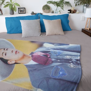 Couverture photo Kpop personnalisée, couverture photo en velours RM biais, cadeau personnalisé pour l'armée et les fans de K-Pop, Namjooning Merch, cadeau Apobangpo #2202