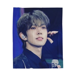 Couverture Heeseung, couverture Heeseung Bias Velveteen, cadeau personnalisé pour les fans d'Engene et de Kpop, Niki Jake Sunghoon Jungwon Jay Merch #2480
