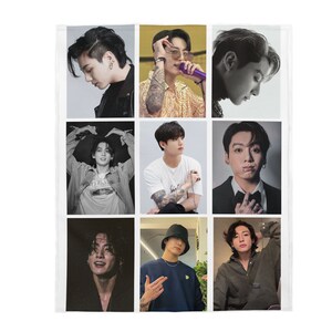 Couverture K-Pop avec collage photo, couverture JK en velouté, Cadeau personnalisé pour l'armée et un fan de K-Pop, Trusfrated Funny Meme, Baby Star Candy #1835