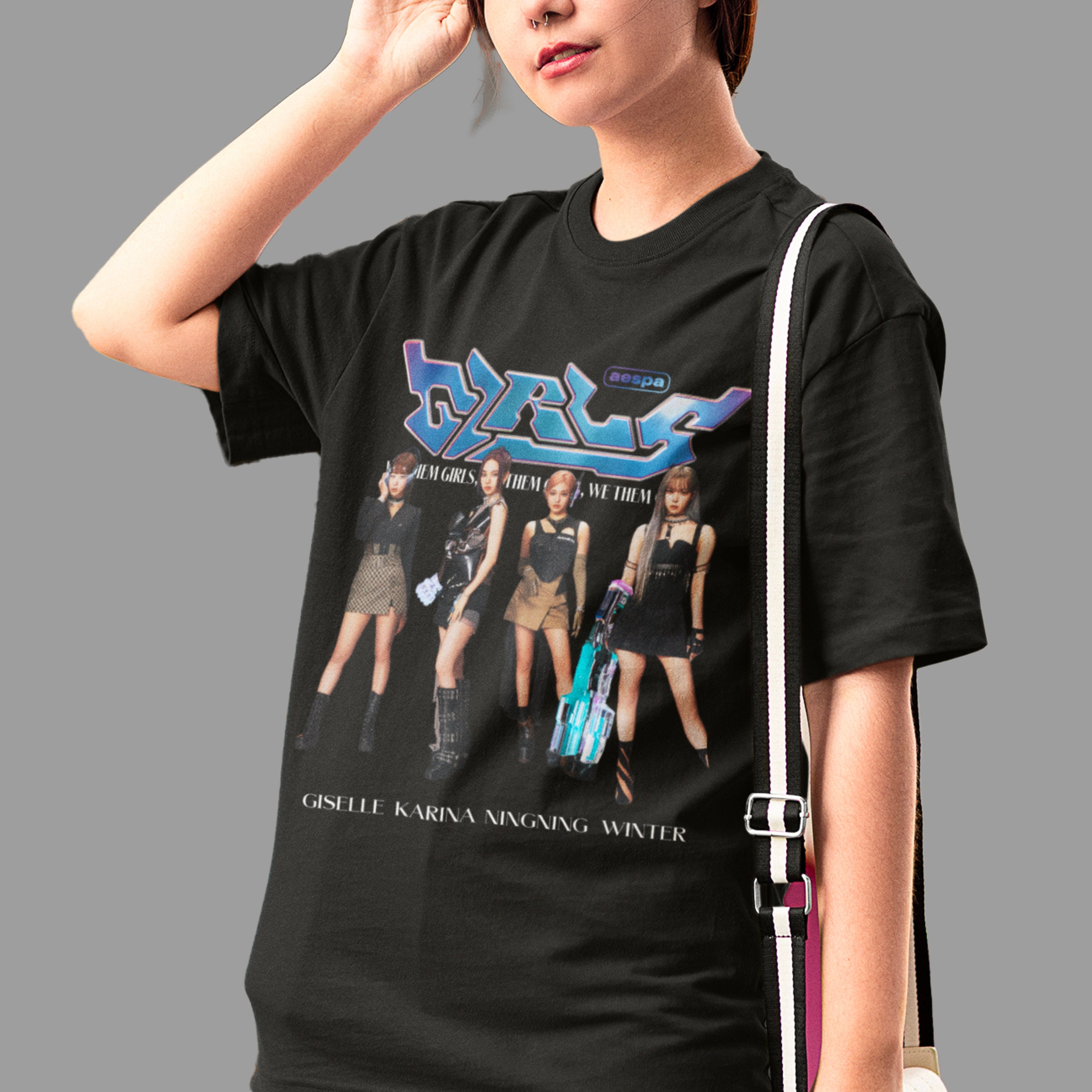 aespa 東京ドーム Tシャツ black 黒 Lサイズ - アイドル