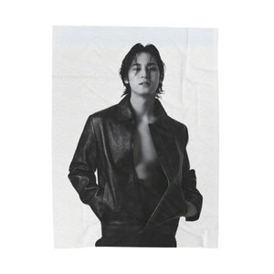 Manta de terciopelo Mingyu Bias, regalo personalizado para fans de Carat y el K-Pop, regalo de Vernon Hoshi de S Coups n.° 2378