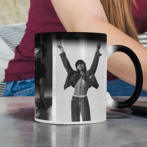 Custom K-Pop Photo Color-Changing Mug, JK Abs Heat Activated Mug 11 oz, Gift for Army and K-Pop Fans, JK Bias Merch, Hobi Fan Gift #2177