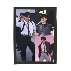 Couverture photo Changbin, couverture en velours Changbin Stray Kids, cadeau personnalisé pour les séjours en SKZ et les fans de K-Pop, cadeau Hyunjin Felix Lee Know n° 2350