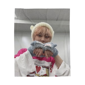 Couverture photo Omega X Jehyun, couverture K-Pop en velouté personnalisée, cadeau pour Jehyun stans FOR X, couverture personnalisée, couverture K-Idol #2437