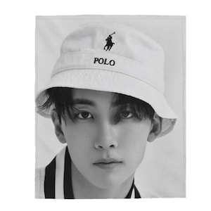 Couverture photo Jeonghan personnalisée, couverture en peluche personnalisée en velours, cadeau pour les fans de K-Pop Carat, couverture Yoon Jeonghan, cadeau personnalisé n° 1822