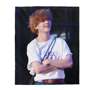 Jeté photo personnalisé V, couverture douce en velours coréen, cadeau pour l'armée et les fans de K-Pop, décoration d'intérieur coréenne #1669