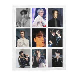 Benutzerdefinierte Vernon Fotocollage-Decke, Vernon-Samtdecke, individuelles Geschenk für Karat- und K-Pop-Fans, Mingyu Hoshi S. Coups Merch #1943