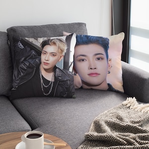 Almofada com foto Hongjoon Ateez, almofada com imagem K-Pop personalizada, presente nº 2424
