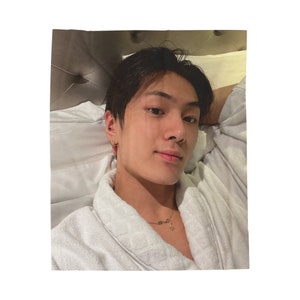 Couverture en biais Jay, couverture en velours photo Jake Boyfriend, cadeau personnalisé pour les fans d'Engene et de K-Pop, cadeau Niki Heeseung Jake Jungwon en biais #2427