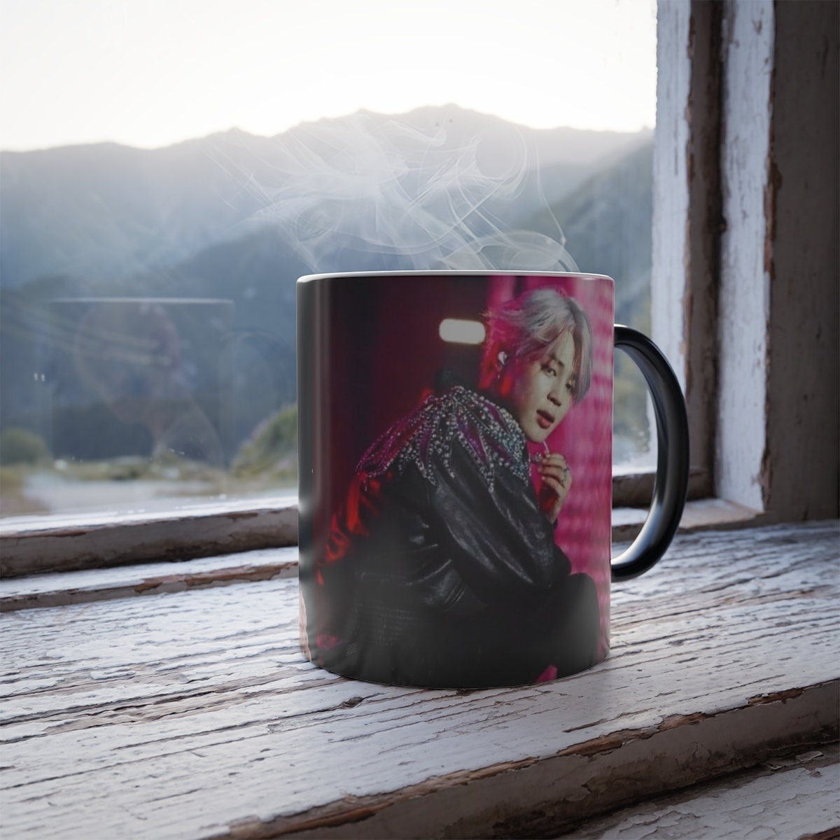 Custom Color-changing Mug, Kitty Gang Army Heat-activated Coffee