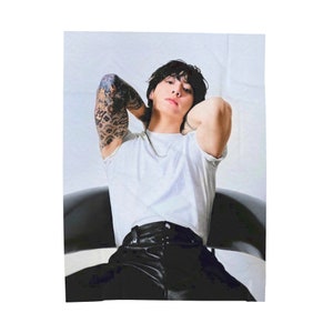 Couverture photo tatouage JK Army, couverture photo velouté JK Abs, cadeau personnalisé pour les fans de k-pop de l'armée, bonbon bébé étoile, biais Maknae doré #2348