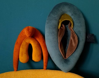 Velvet Vulva Anatomy Set with Detachable Clitoris, Sex Education