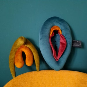 Sex therapy tools, sex education pillows, Vulva 2.0, anatomy set of vulva, detachable clitoris, sex coaching props