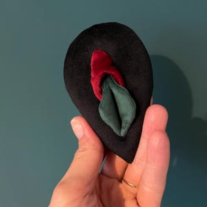 Vulva gift, mini Handmade Feminist Decor, LGBT+ Gift, feminist and Body Positive Art | Colorful Velvet Home Accent