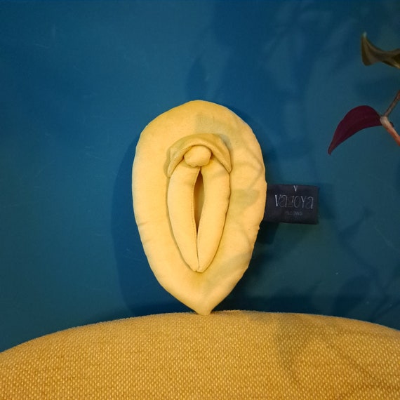 Handmade Pale Yellow Vulva Pillow, Velvet Plush, XS - Etsy
