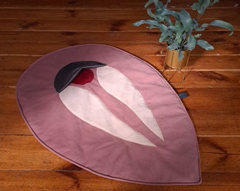 Feminist Pink Velvet Vulva Rug