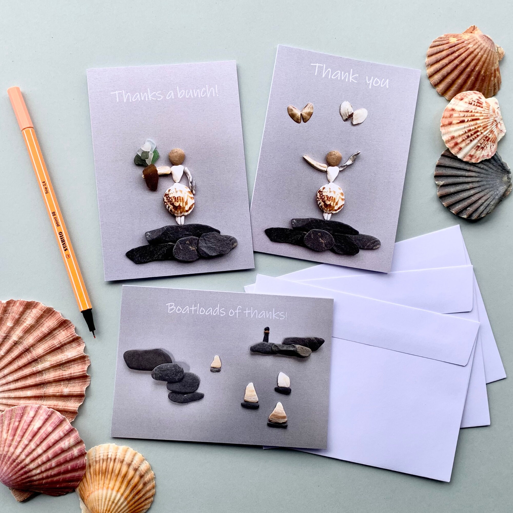 Thank you cards variety pack of 6 Etsy