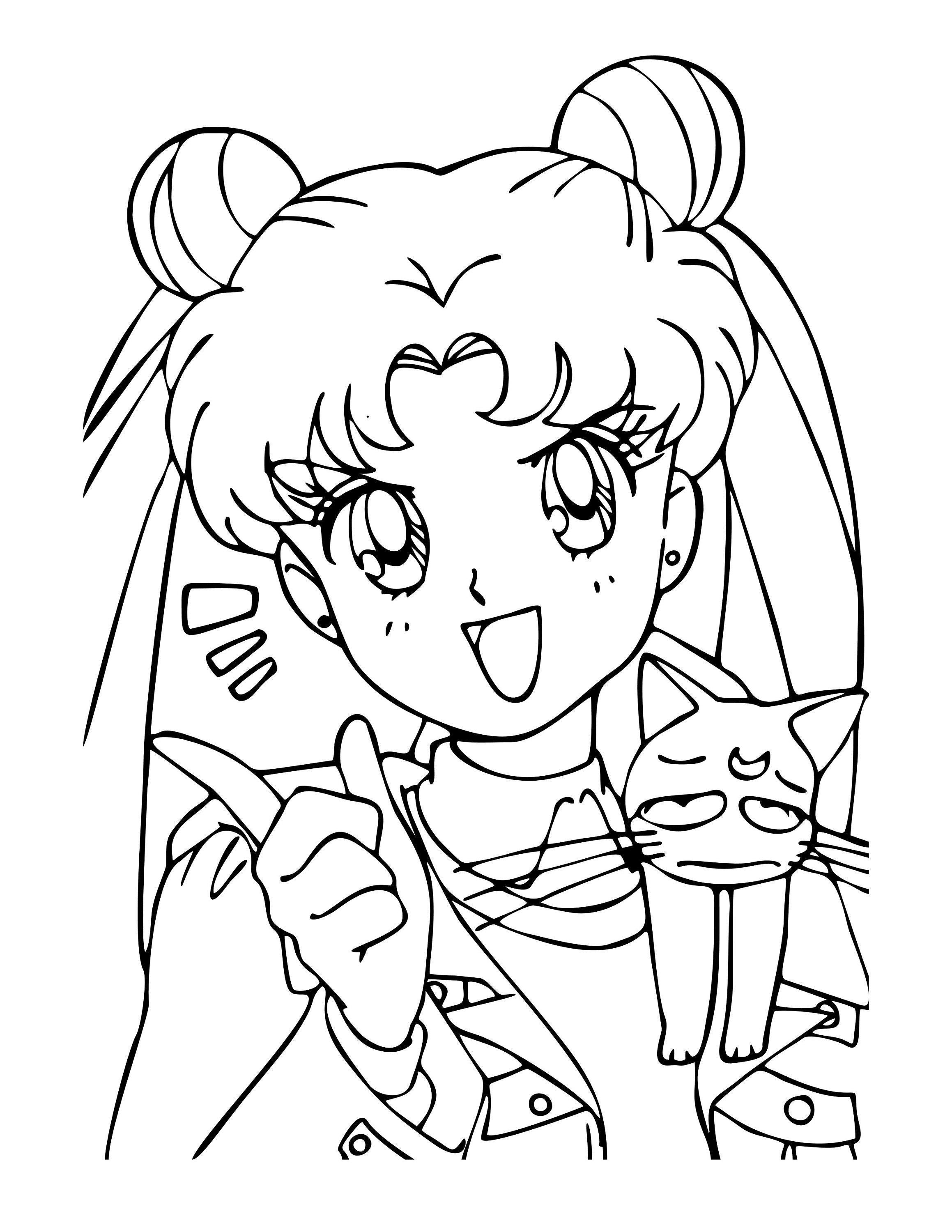 Sailor Moon Anime Coloring Pages Fun for Kids and All Ages - Etsy