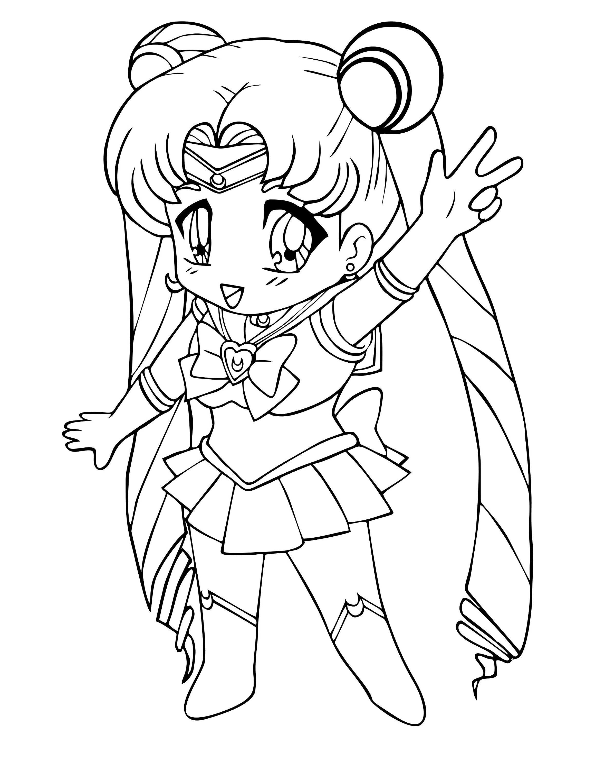 Sailor Moon Anime Coloring Pages Fun for Kids and All Ages 8 Digital ...
