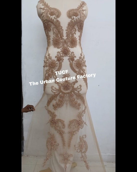 green emerald velvet dress MORILEE #89416 BLUSH/ROSE GOLD Rhinestone and Crystal Beaded Patterned –  PROM BAE main image 1